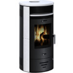 ACCENTE Kaminofen Casablanca 3.0 Deluxe, Keramik, 7,5 kW – schwarz/weiß