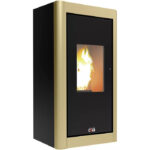 BLAZE Pelletofen Urban, 6,33 kw, WiFi-fähig – schwarz/champagner