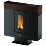 FREEPOINT Pelletofen Moon, 10 kw, WiFi-fähig – schwarz/braun