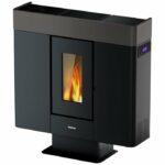 FREEPOINT Pelletofen Moon, 10 kw, WiFi-fähig – schwarz/titanium