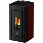 FREEPOINT Pelletofen Pretty, 8,6 kw, WiFi-fähig – schwarz/bordeauxrot