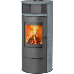 THERMIA Kaminofen München, Naturstein, 7 kW – grau